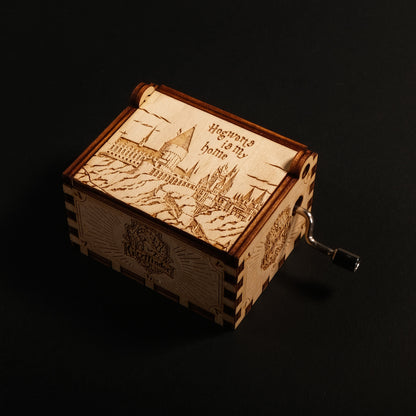 Personalized Hand Crank Music Box - Hogwarts Castle