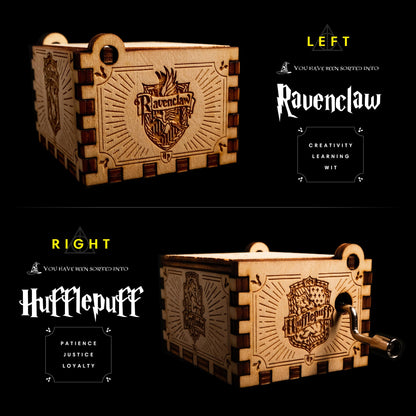 Personalized Hand Crank Music Box - Hogwarts Castle