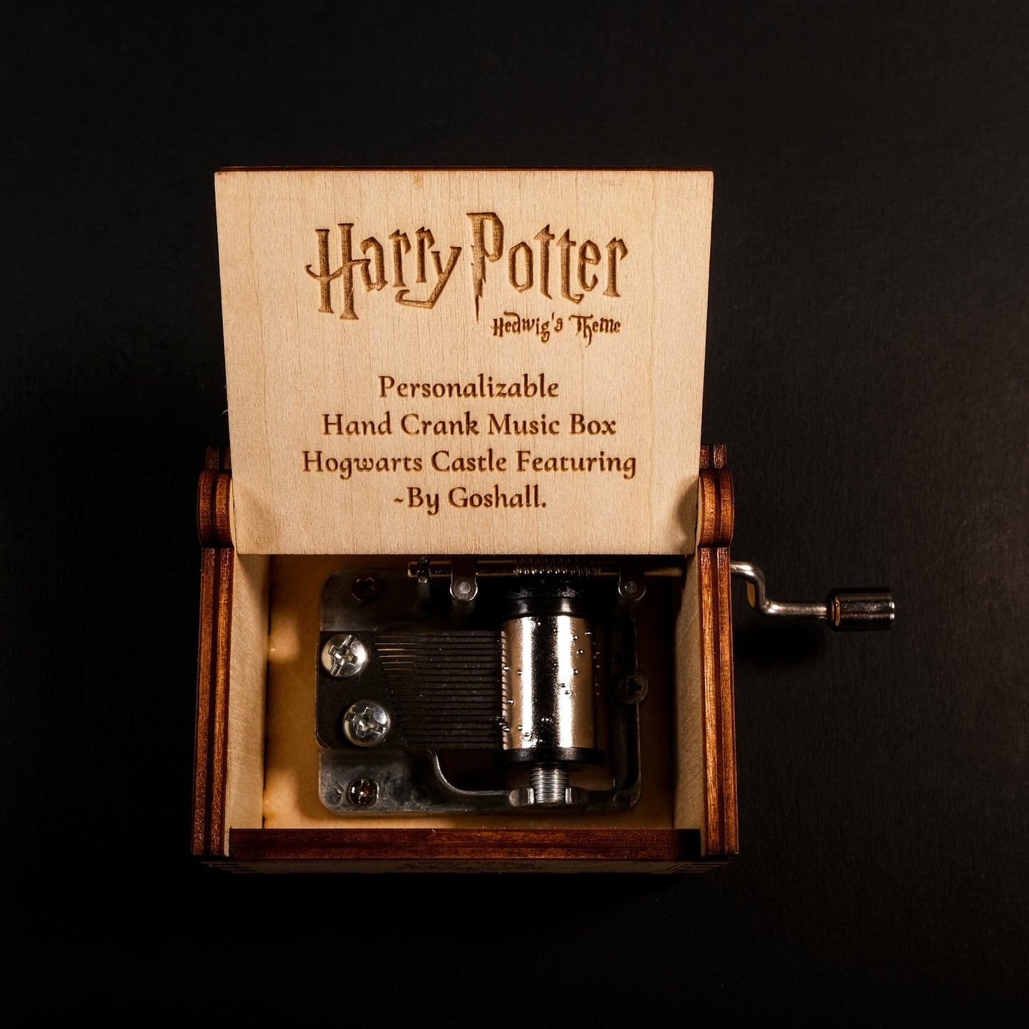 Personalized Hand Crank Music Box - Hogwarts Castle