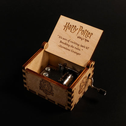 Personalized Hand Crank Music Box - Hogwarts Castle