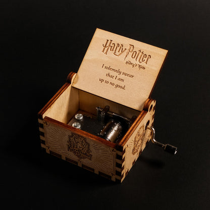 Personalized Hand Crank Music Box - Hogwarts Castle