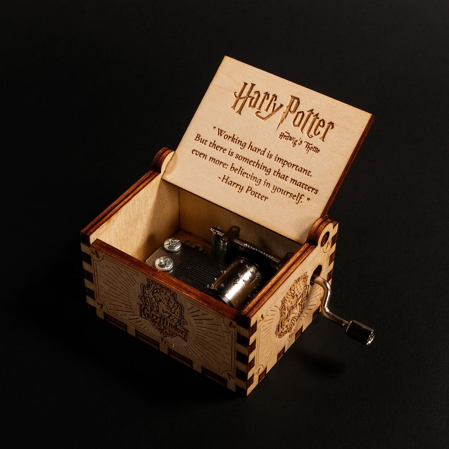 Personalized Hand Crank Music Box - Hogwarts Castle