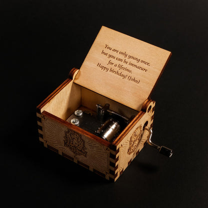 Personalized Hand Crank Music Box - Hogwarts Castle