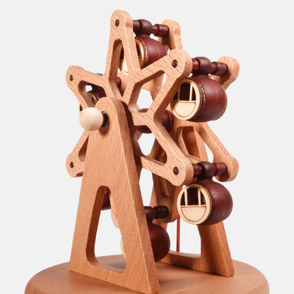 Personalized Wooden Music Box - Round Ferris Wheel