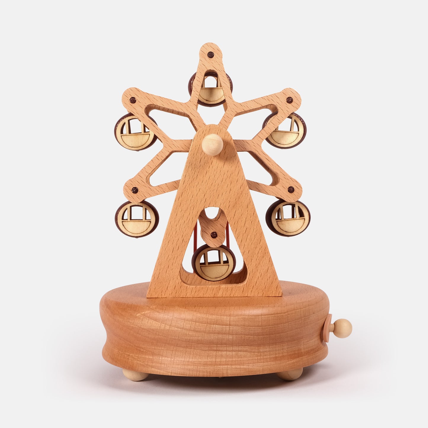 Personalized Wooden Music Box - Round Ferris Wheel