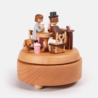 Personalized Wooden Music Box - Romantic Couple