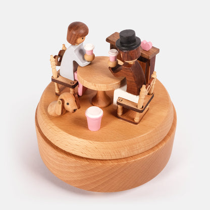 Personalized Wooden Music Box - Romantic Couple