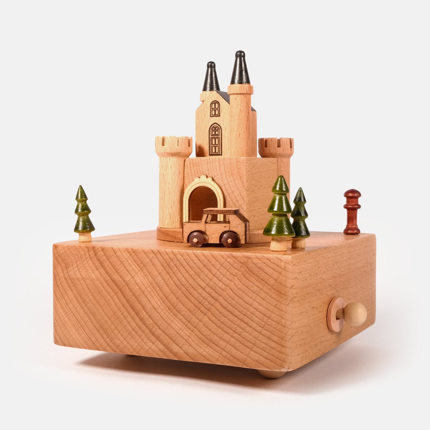 Personalized Wooden Music Box - The Castle