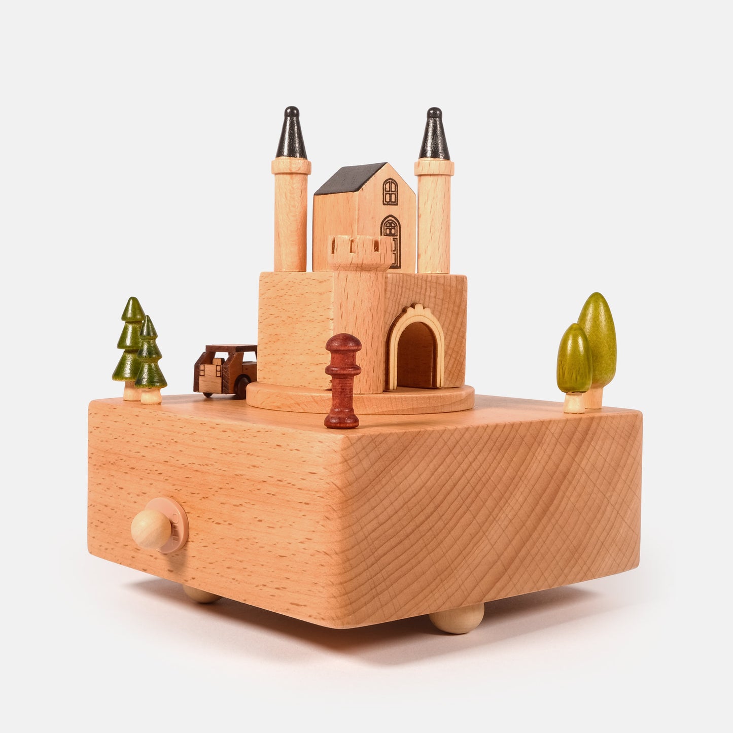 Personalized Wooden Music Box - The Castle