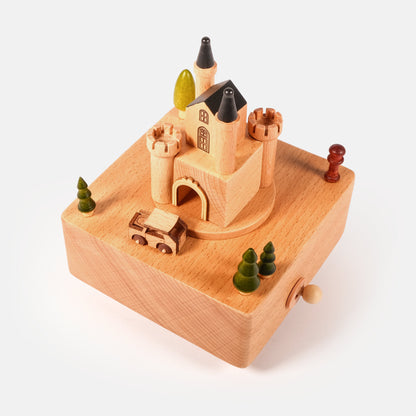 Personalized Wooden Music Box - The Castle