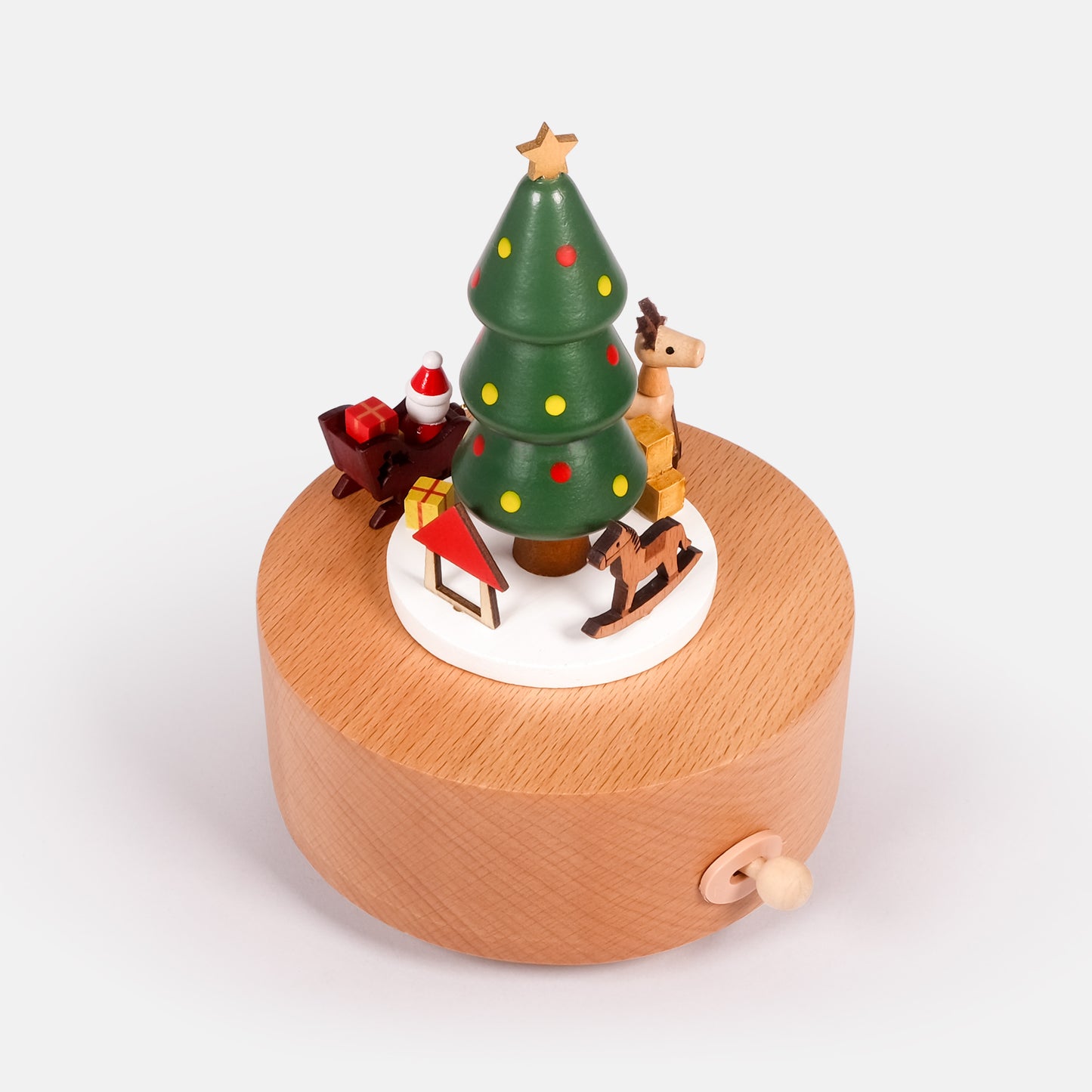 Personalized Wooden Music Box - Christmas Santa Sleigh