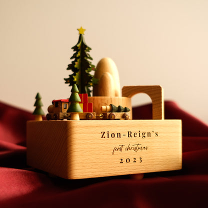 Personalized Wooden Music Box - Christmas Tree