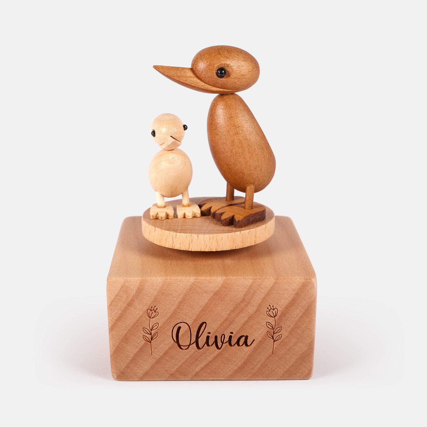 Personalized Wooden Music Box - Duckling