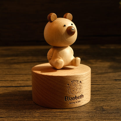 Personalized Wooden Music Box - Little Bear