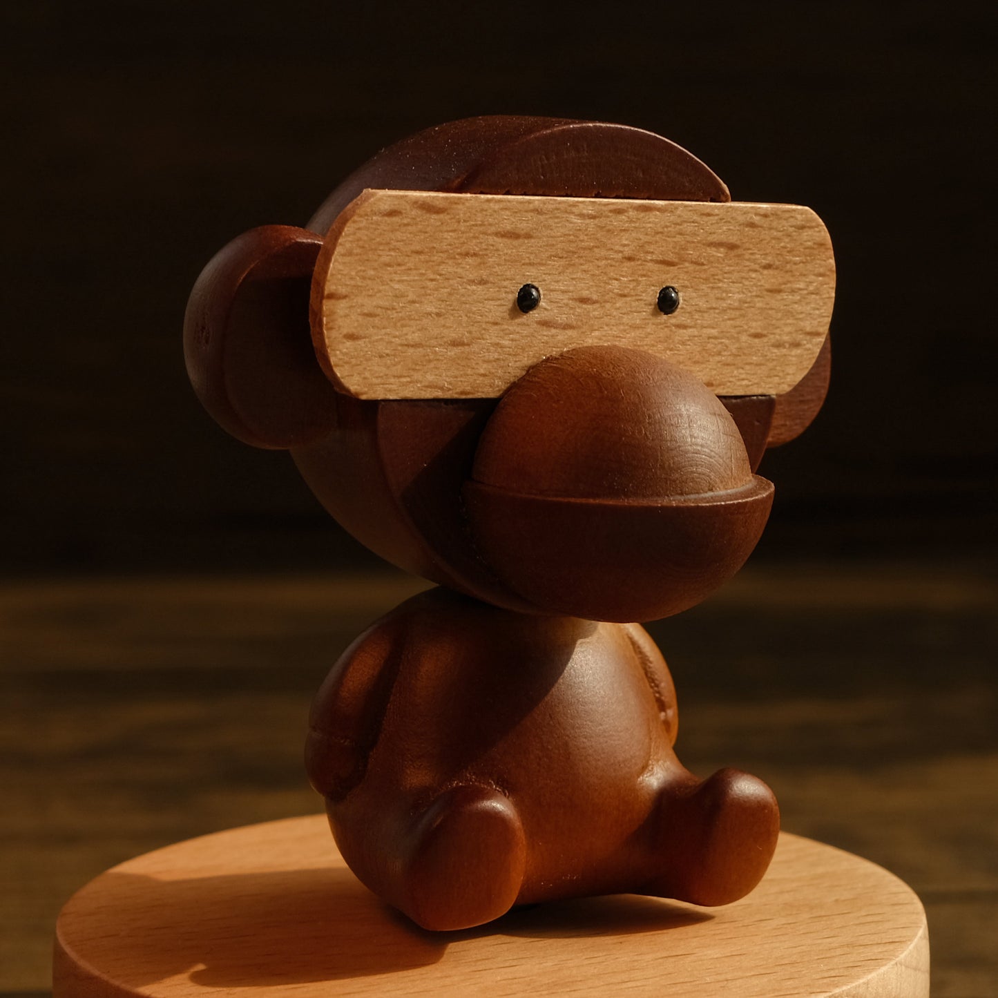 Personalized Wooden Music Box - Cool Monkey