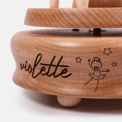 Personalized Wooden Music Box - Ballerinas