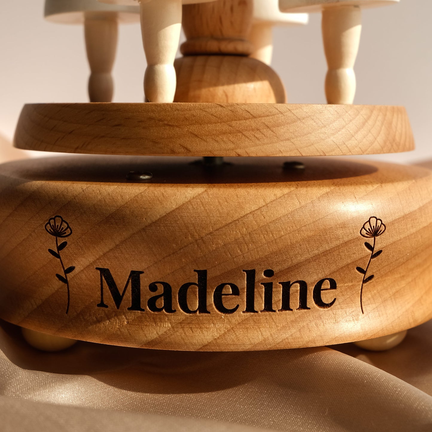 Personalized Wooden Music Box - Ballerinas