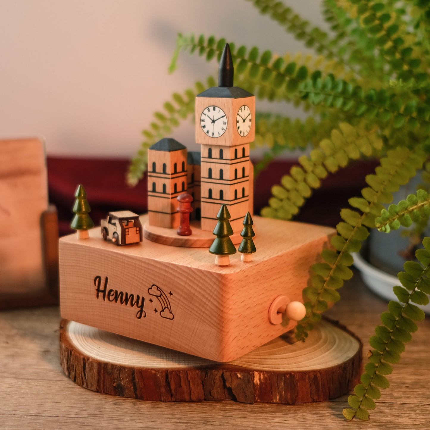 Personalized Wooden Music Box - Big Ben