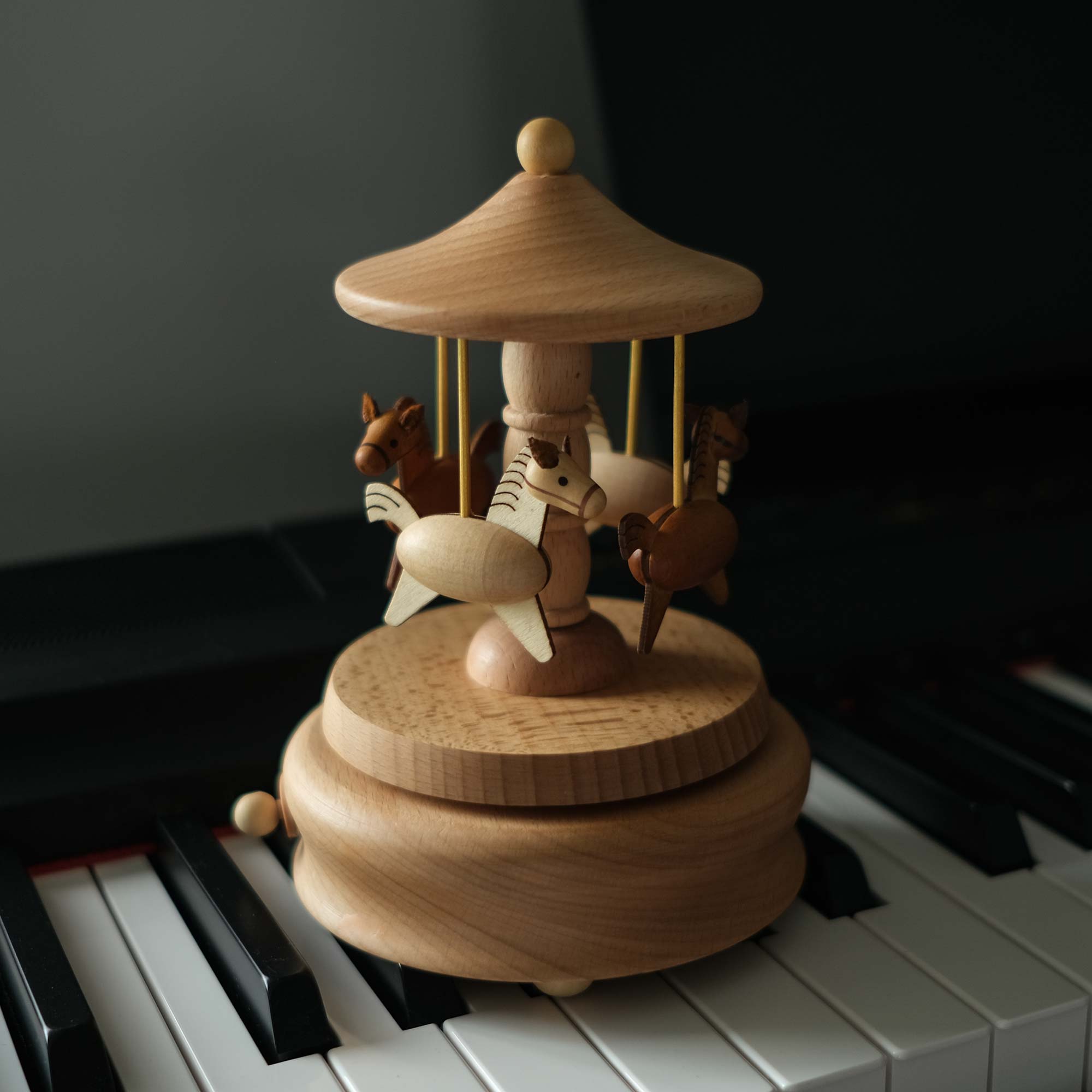 Top Personalized Carousel Wooden Music Box