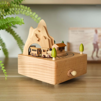 Personalized Wooden Music Box - Mountain Tunnel