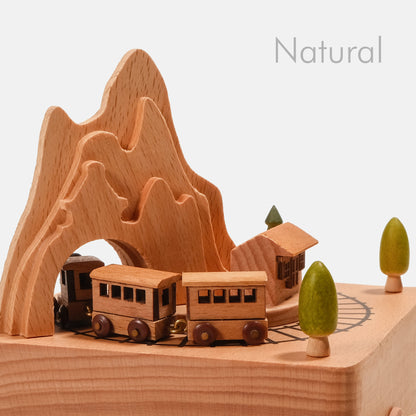 Personalized Wooden Music Box - Mountain Tunnel